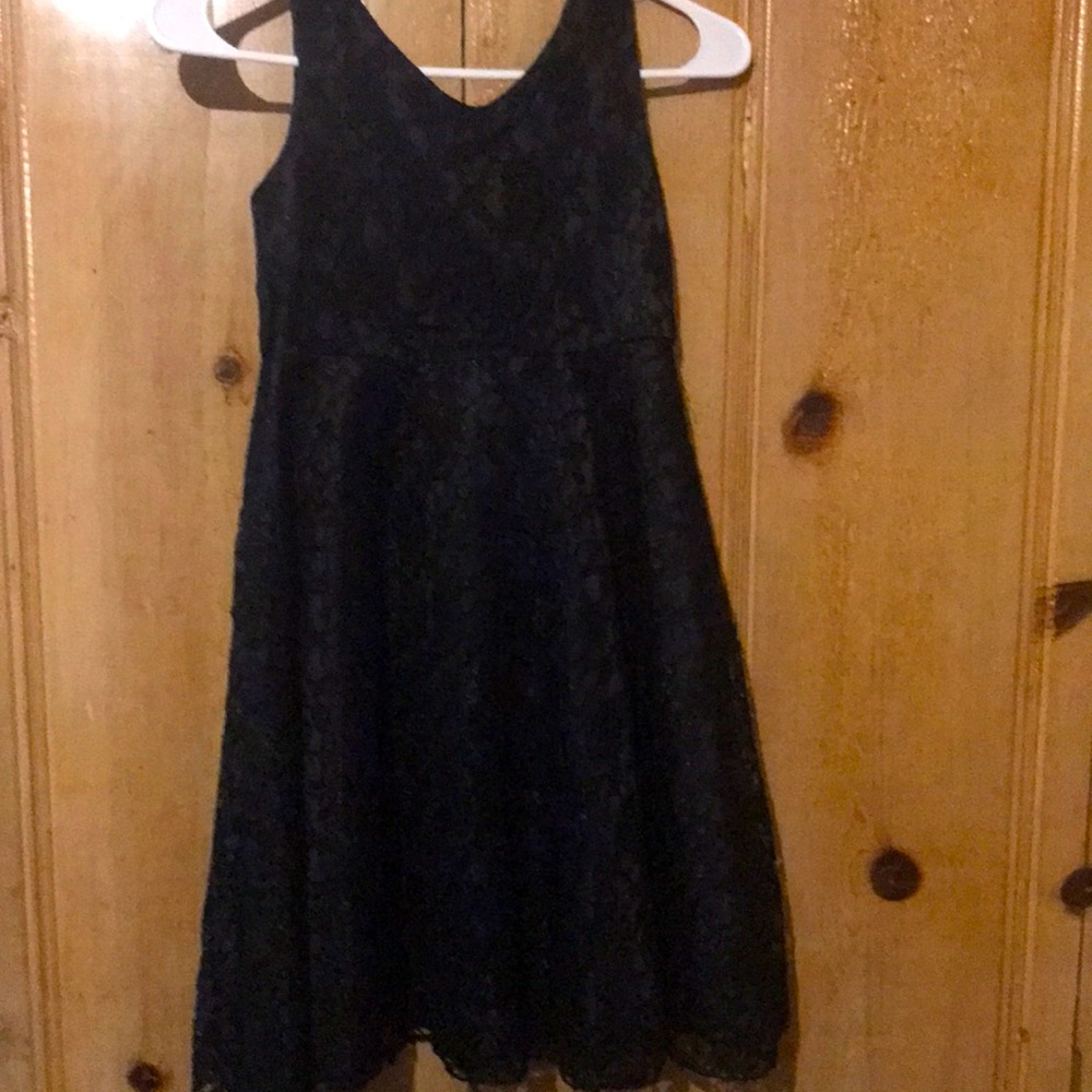 2 Little Girls Formal black lace dresses